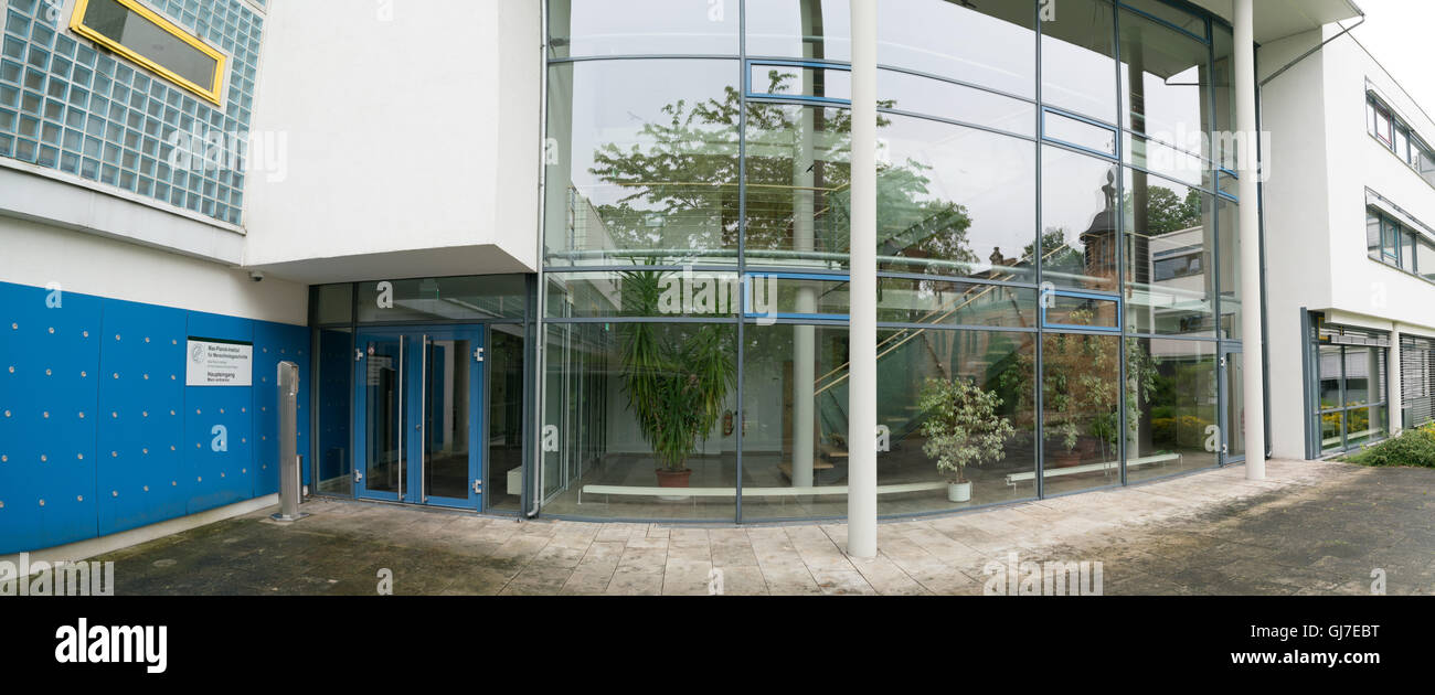 JENA, Deutschland - 29. Mai 2016: Max Planck Institut für die Wissenschaft der menschlichen Geschichte.  Das Institut wurde im März 2014 gegründet. Stockfoto