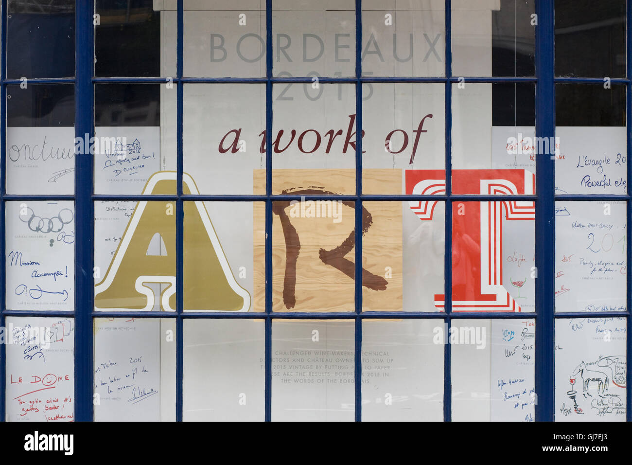 Schaufenster Display, "Ein Kunstwerk" Stockfoto