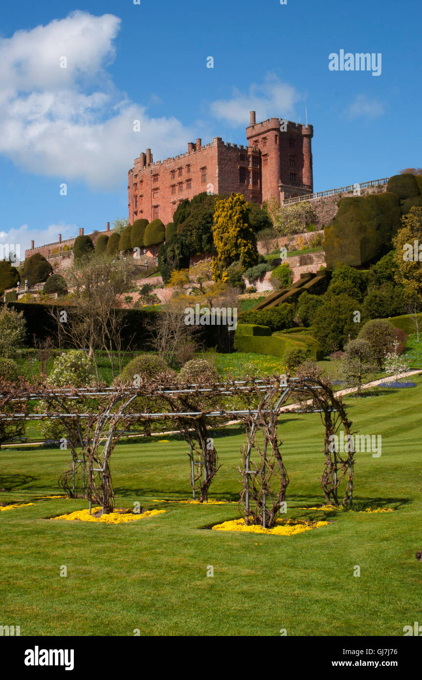 Powis Castle und Garten Stockfoto