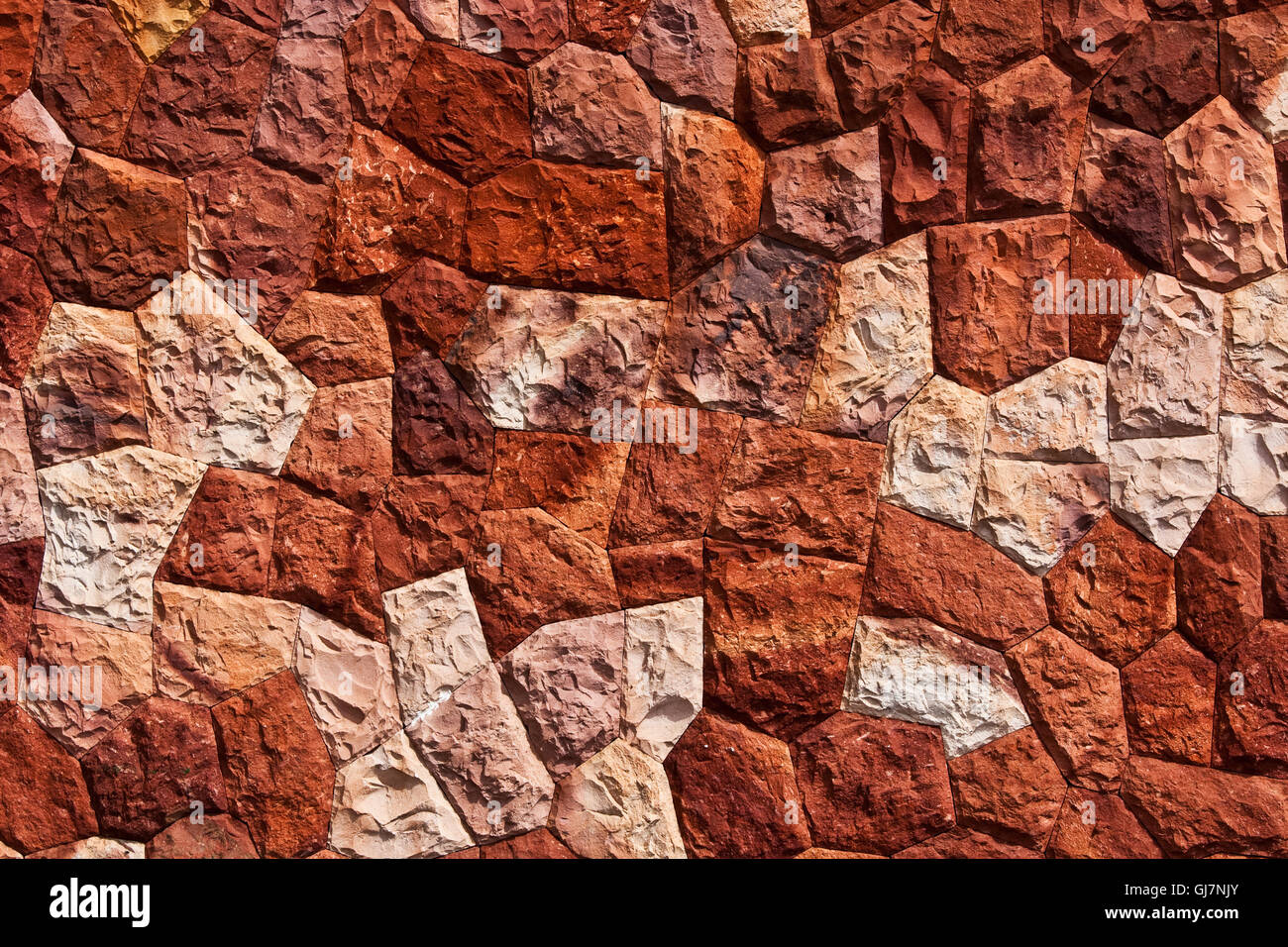 Naturstein Wand Hintergrund gestapelt Stockfoto
