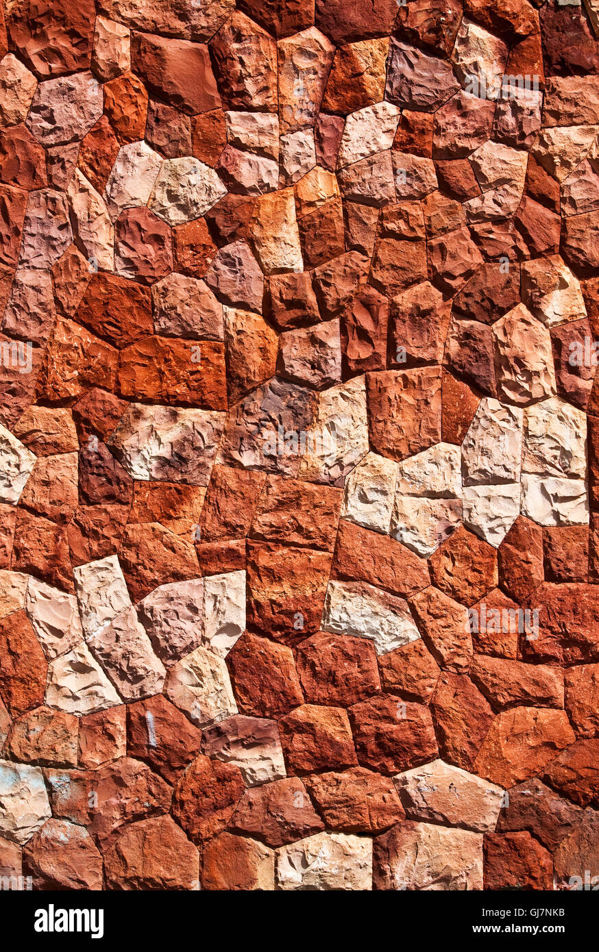 Naturstein Wand Hintergrund gestapelt Stockfoto