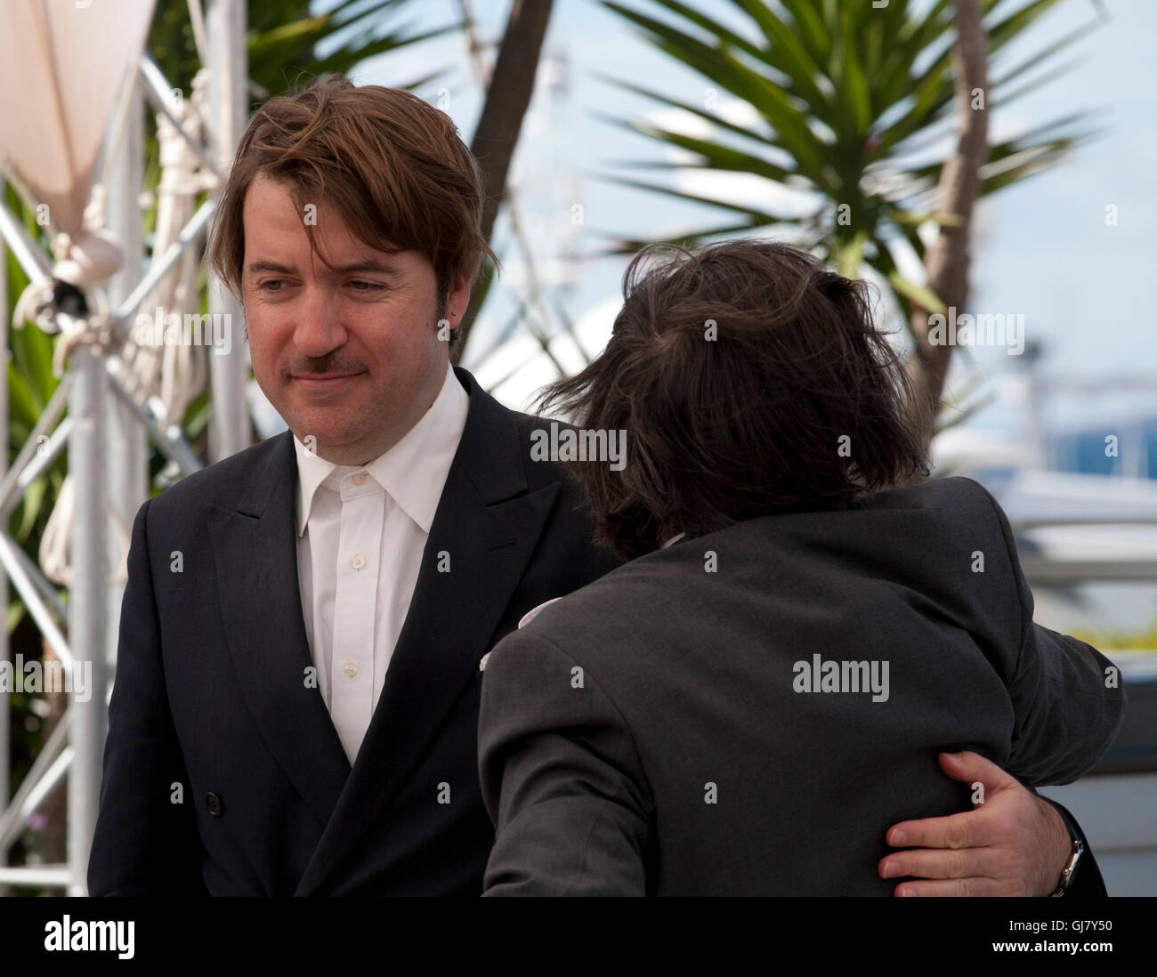 Direktor Albert Serra und Schauspieler Jean-Pierre Leaud La Mort De Louis Xiv Film Foto rufen bei den 69. Cannes-2016 Stockfoto
