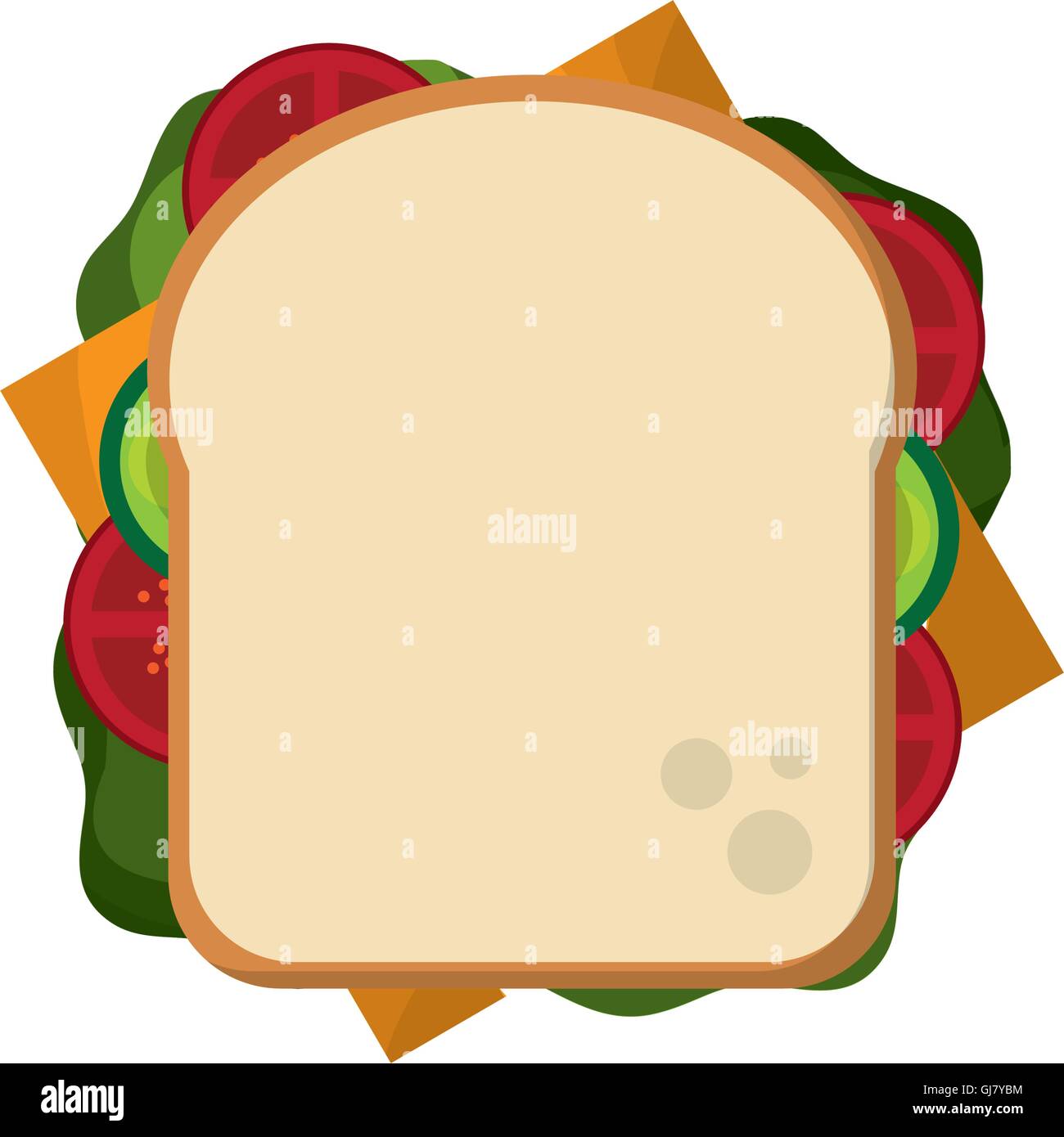 ganze Sandwich-Symbol Stock Vektor