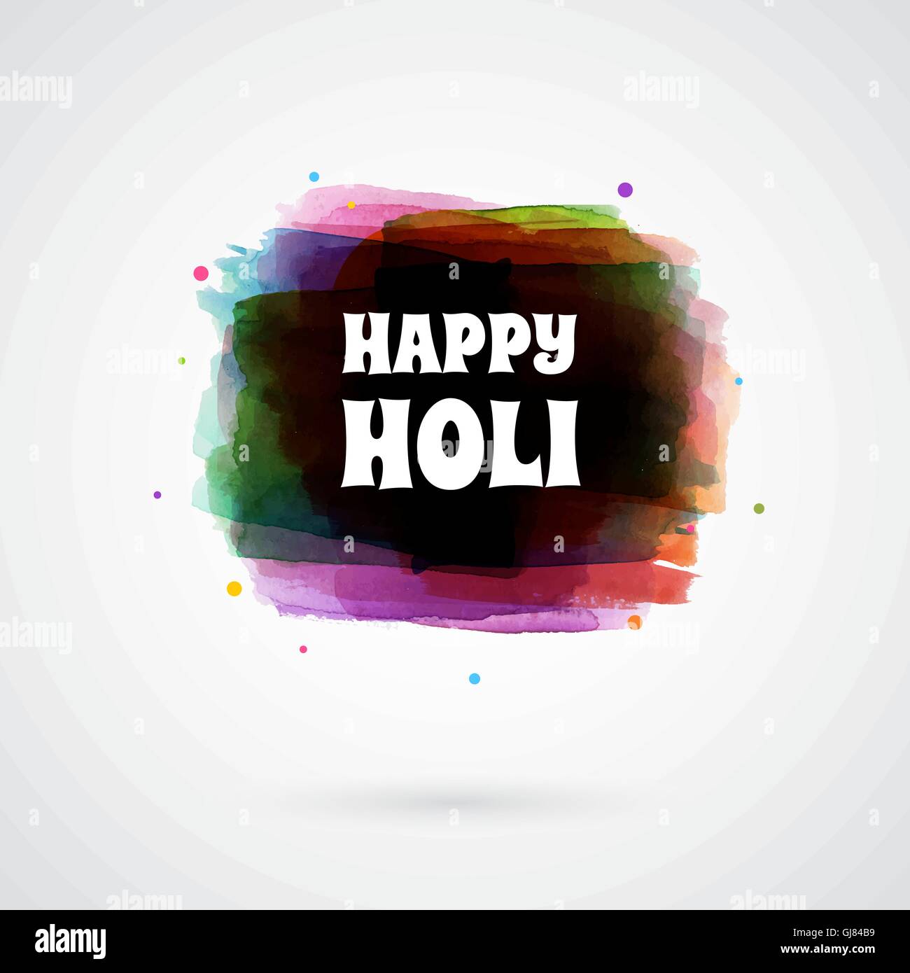 Happy Holi Kartenvorlage Stock Vektor