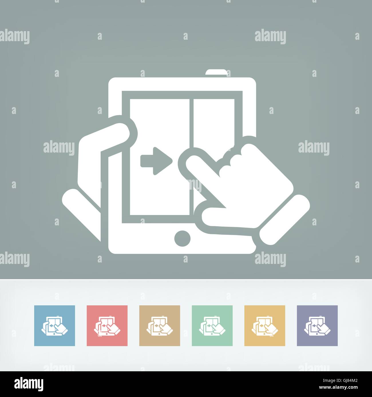 Touchscreen-Schiebe-Symbol Stock Vektor