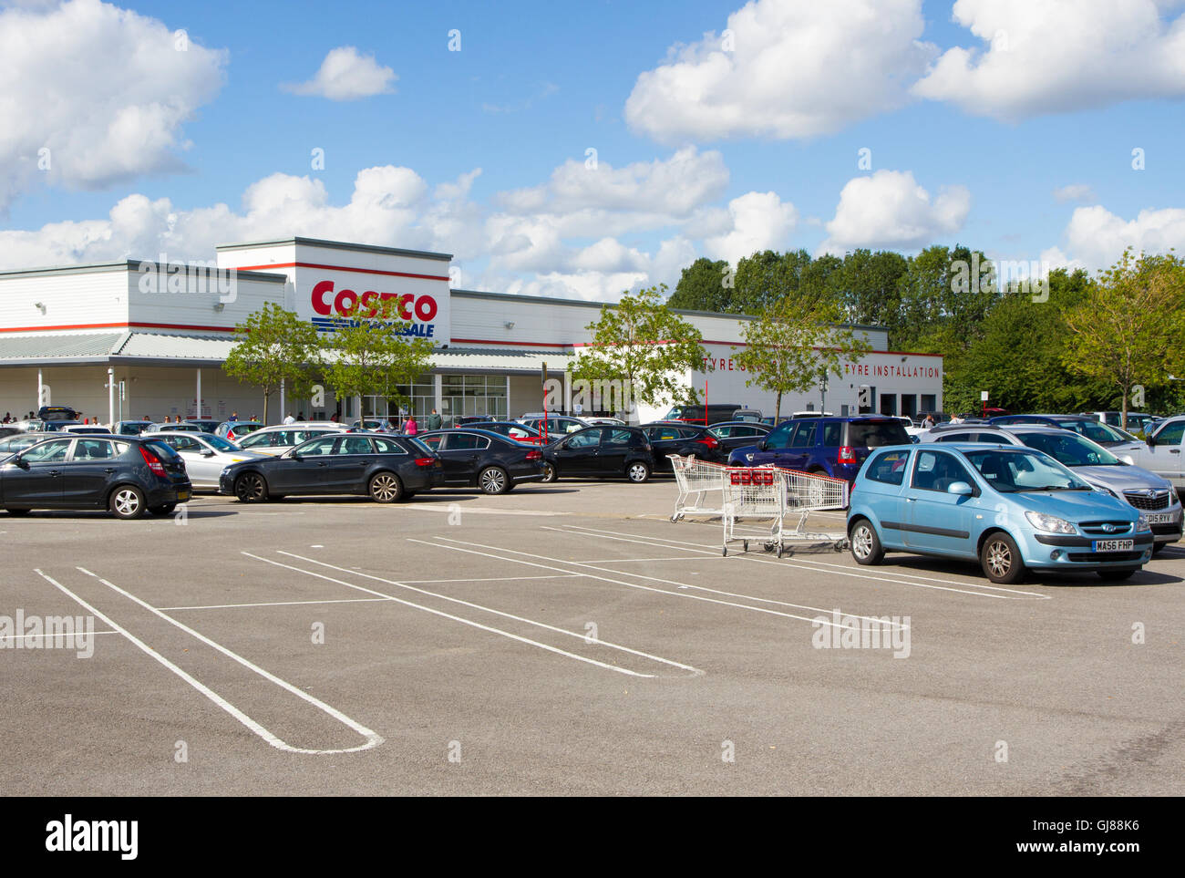 Costco Wholesale Lager in Manchester Trafford Park Stockfoto