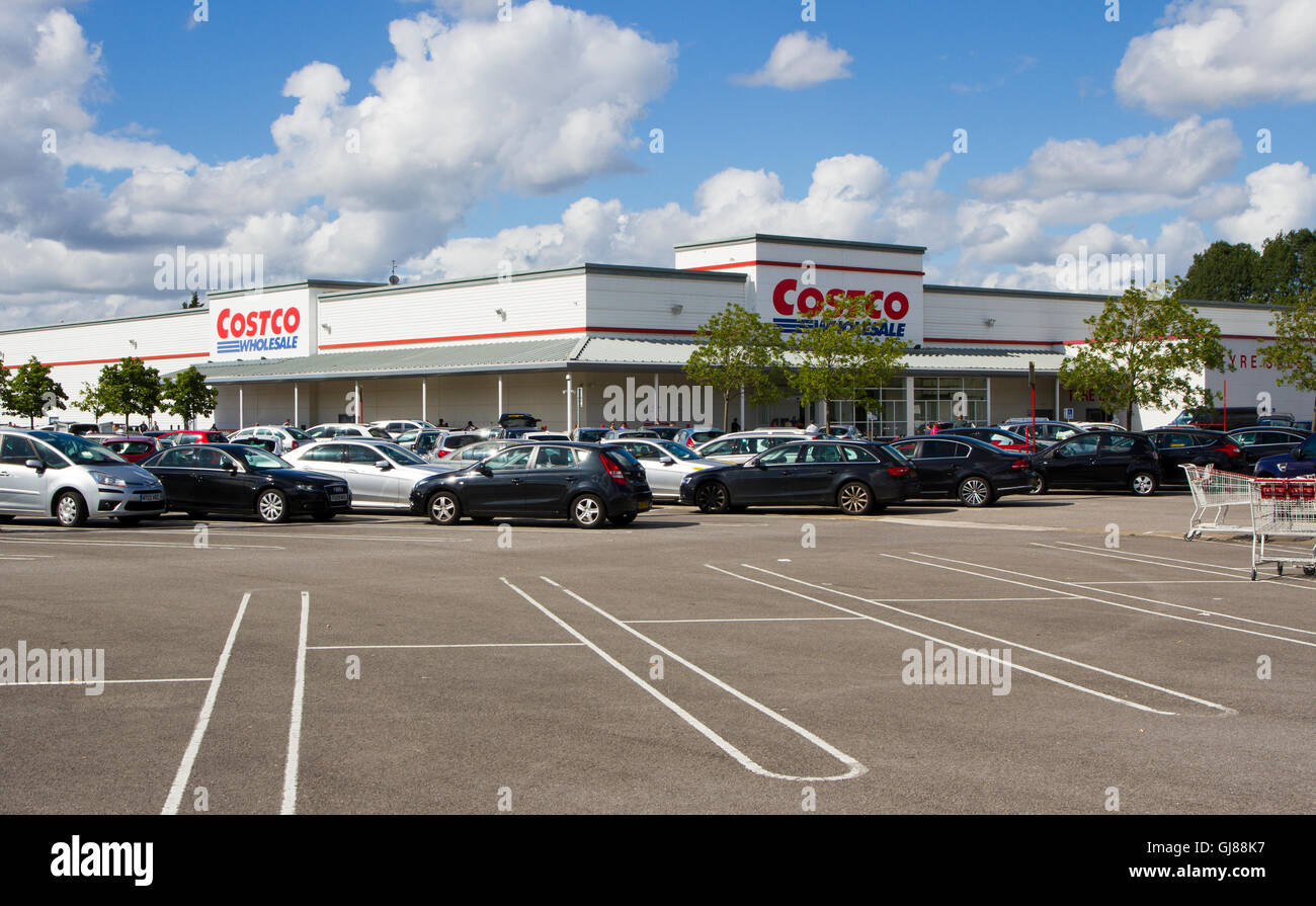Costco Wholesale Lager in Trafford Park, Manchester Stockfoto