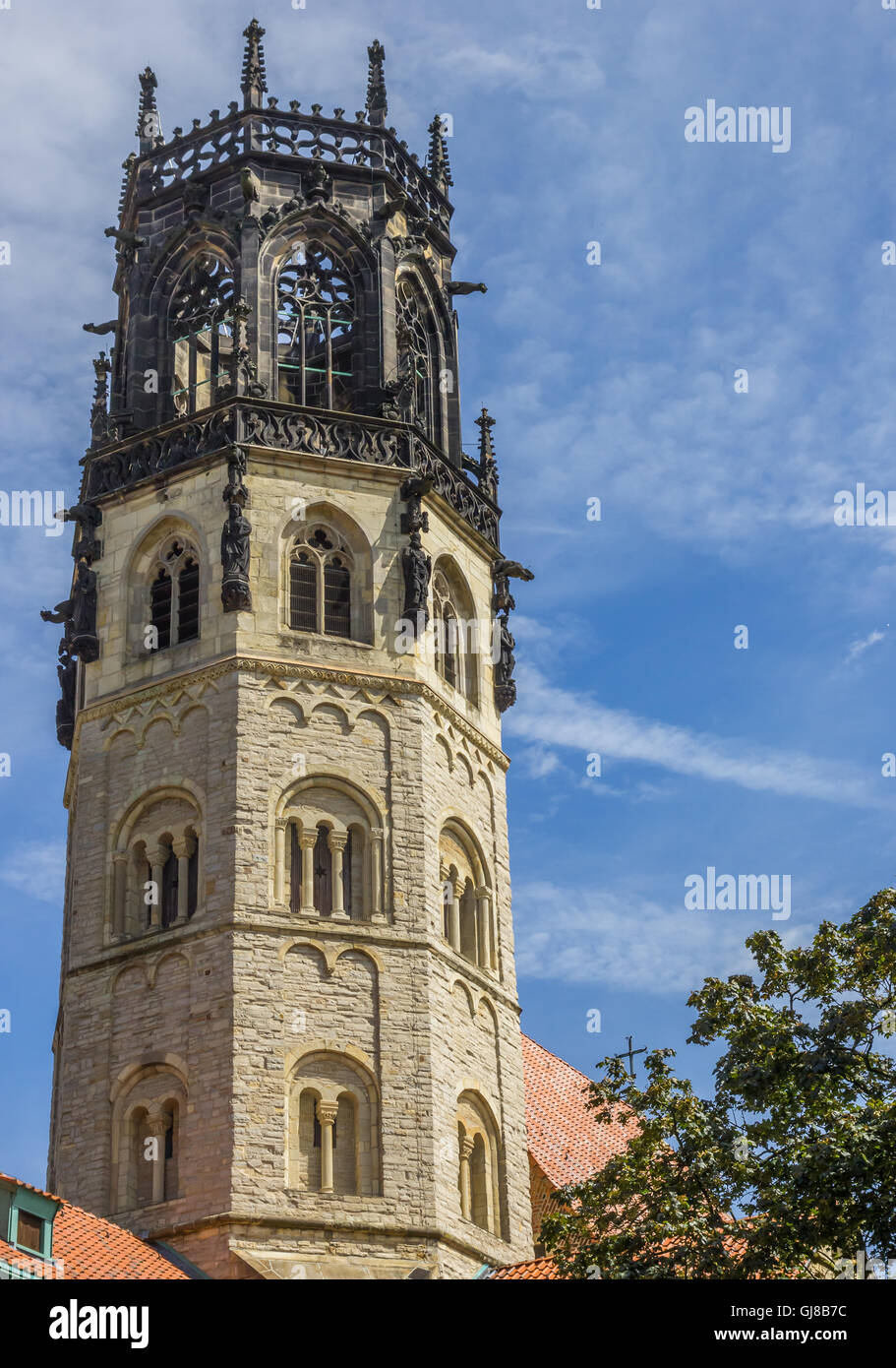 Turm der st. LudgeriKirche in Münster, Deutschland Stockfotografie Alamy