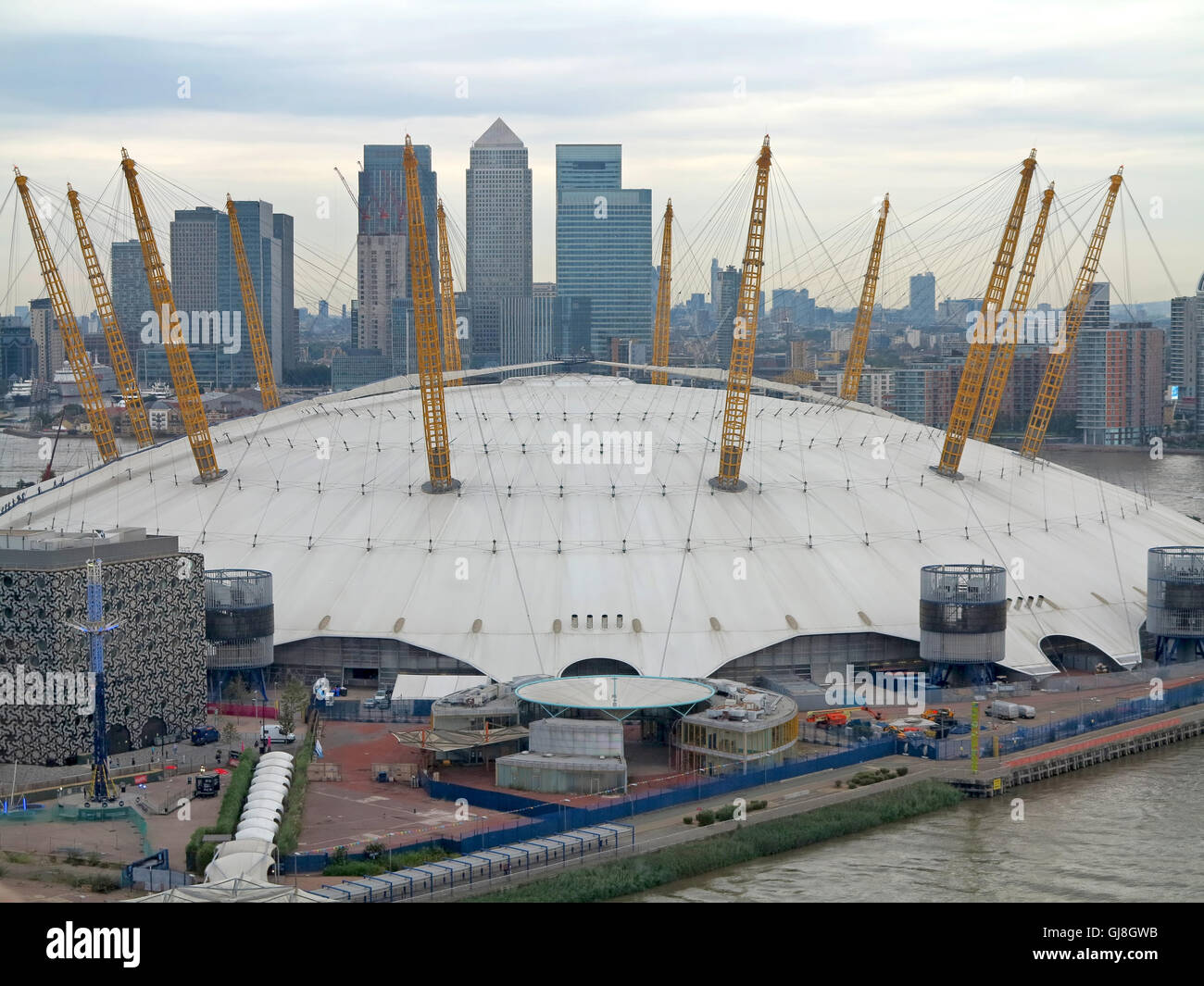 Die O2-Arena in London, England, Veranstaltungsort. Stockfoto