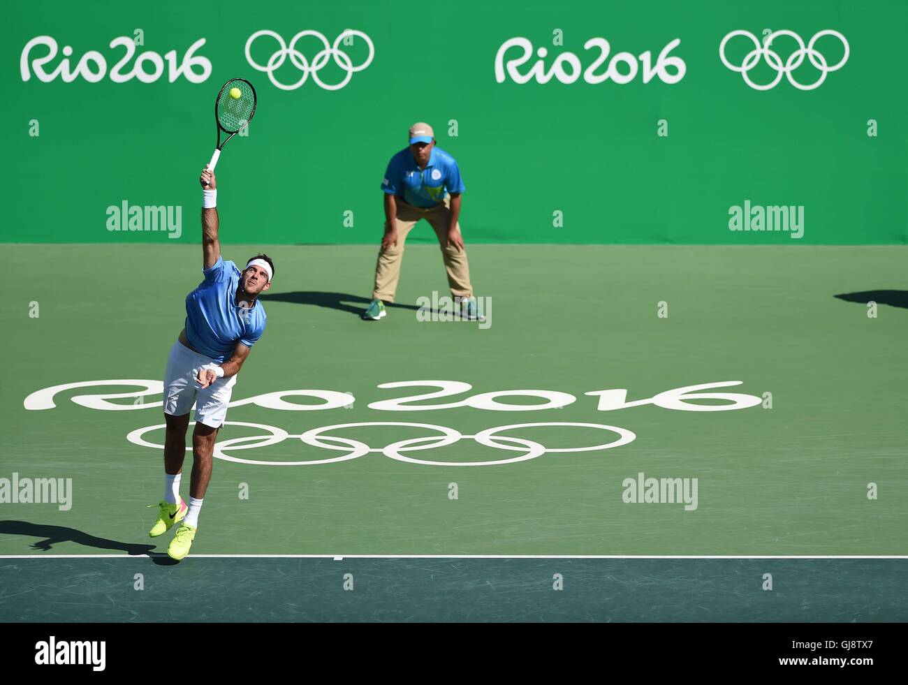 Juan Martin del Potro (ARG). Tennis. Herren Einzel Halbfinale. Olympisches Tennis-Center. Olympiapark. Rio De Janeiro. Brazilien. 13.08.2016. Stockfoto