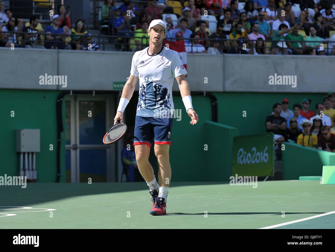 Andy Murray (GBR). Herren Einzel Halbfinale. Olympisches Tennis-Center. Olympiapark. Rio De Janeiro. Brazilien. 13.08.2016. Stockfoto