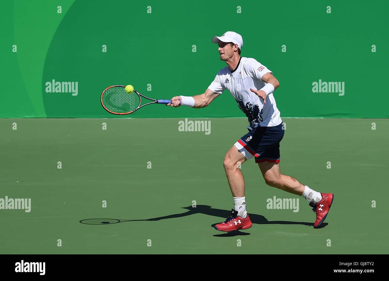 Undt Murray (GBR). Tennis. Herren Einzel Halbfinale. Olympisches Tennis-Center. Olympiapark. Rio De Janeiro. Brazilien. 13.08.2016. Stockfoto