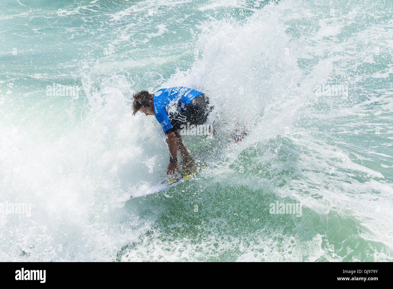 US open Surfing in Huntington Beach, Kalifornien, 27. Juli 2016 Stockfoto