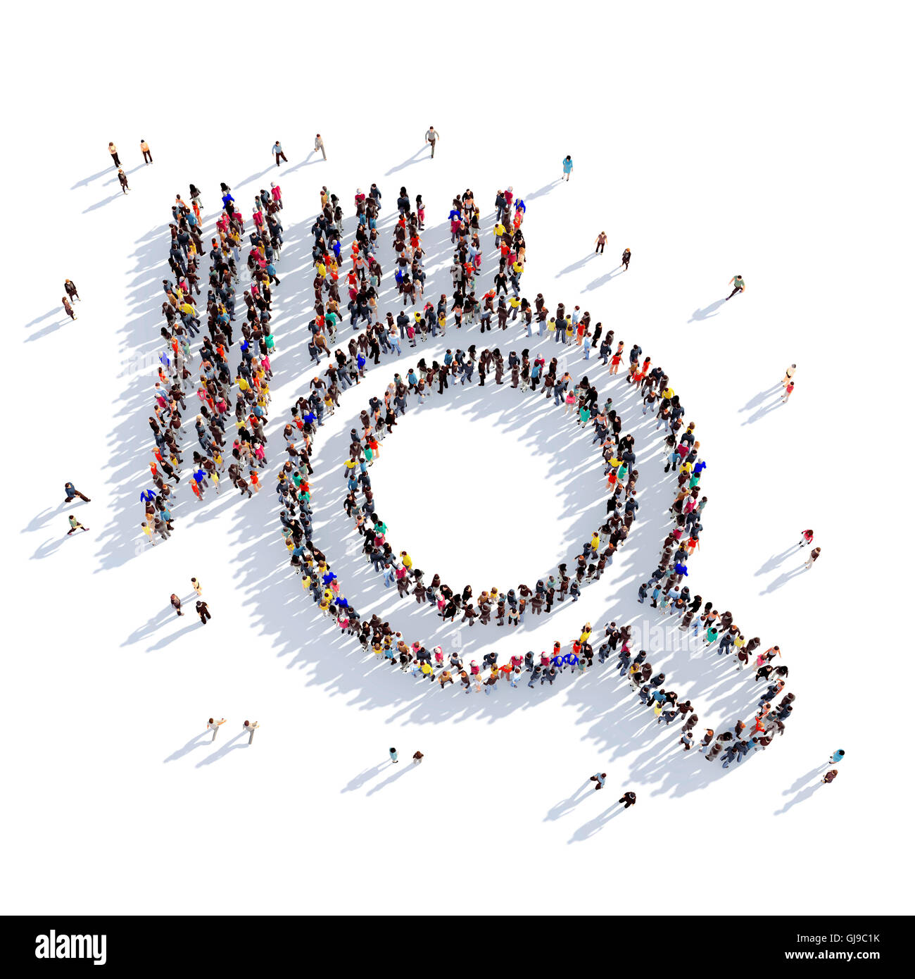 Lupe Barcode Suche 3D-Rendering Stockfoto