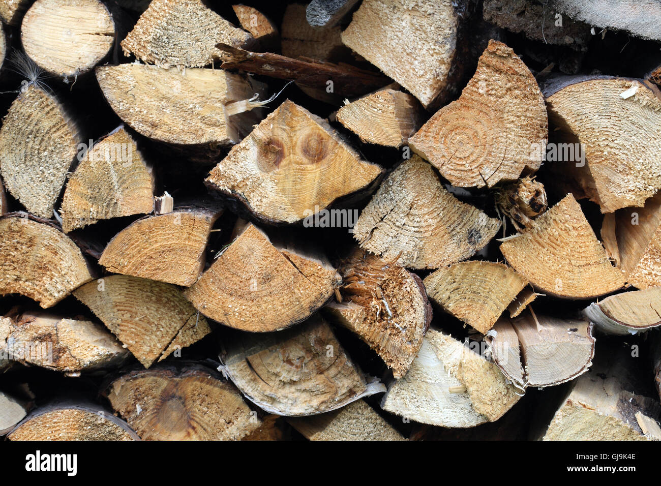 Holzstapel Stockfoto
