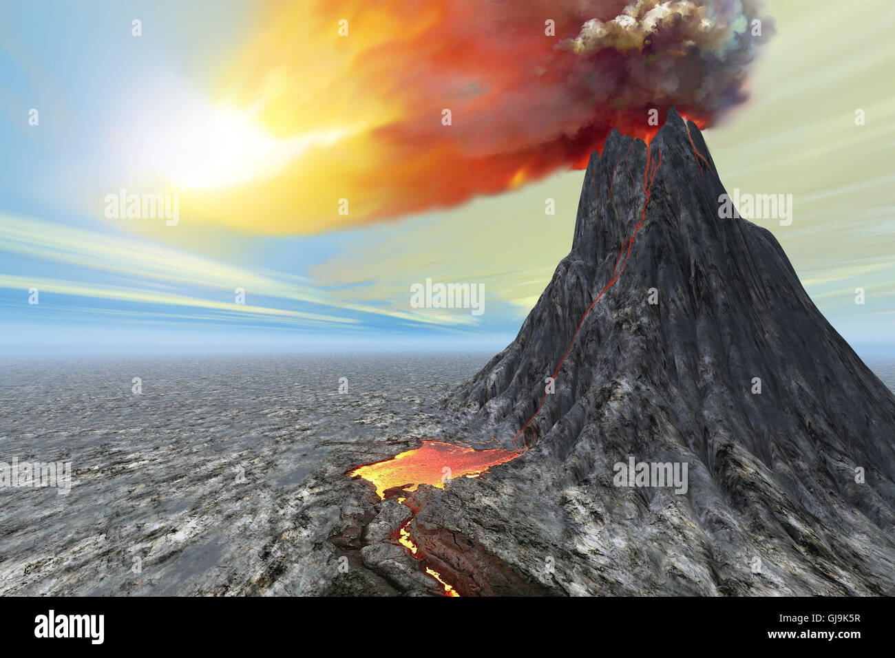 ERUPTION Stockfoto