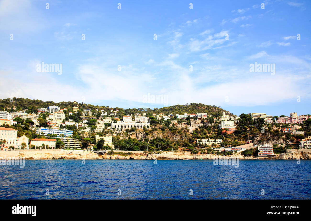 Der Milliardär Häuser am schönen Strand Stockfoto