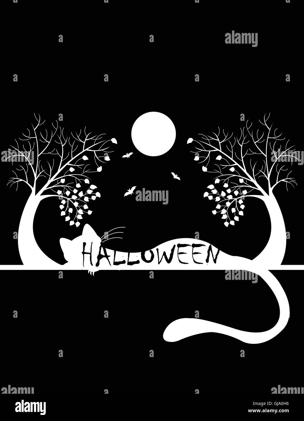 Halloween-silhouette Stock Vektor