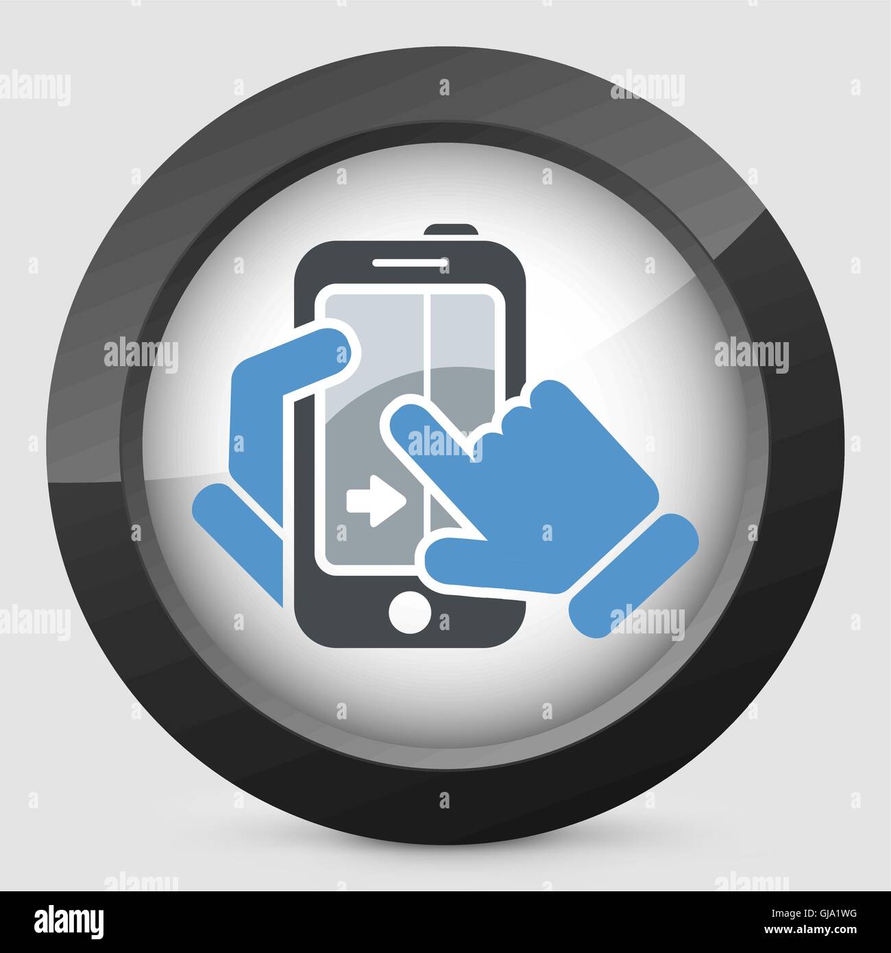 Touchscreen-Schiebe-Symbol Stock Vektor