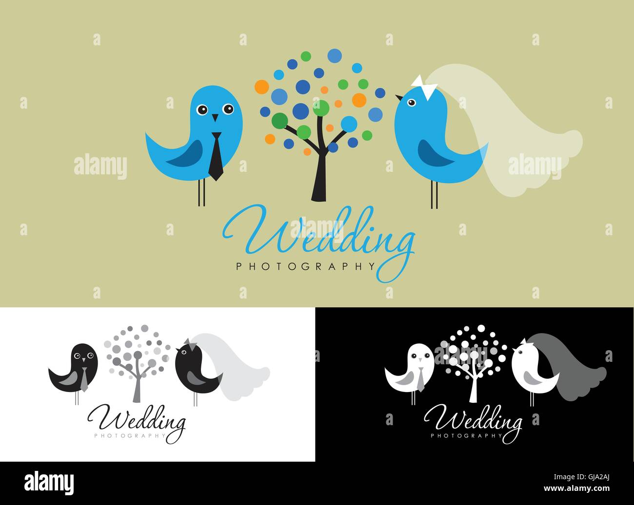 Vintage Hipster-Logo-Sammlung für Hochzeitsfotografen Stock Vektor