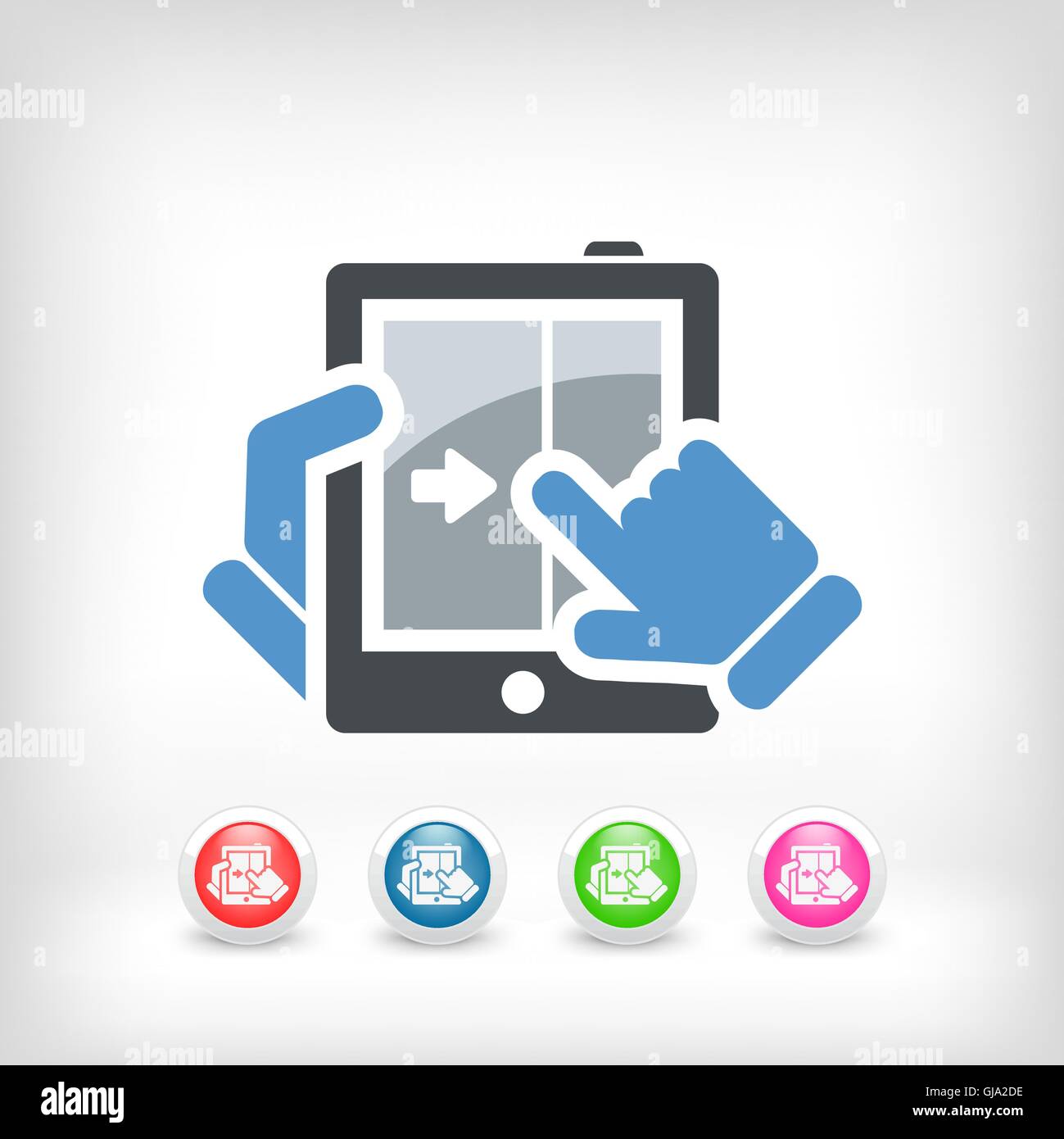 Touchscreen-Schiebe-Symbol Stock Vektor