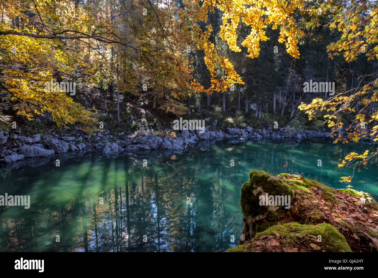 Italien, Fusine, Fusine Seen, Weissenfelser gesehen, Seen Stockfoto