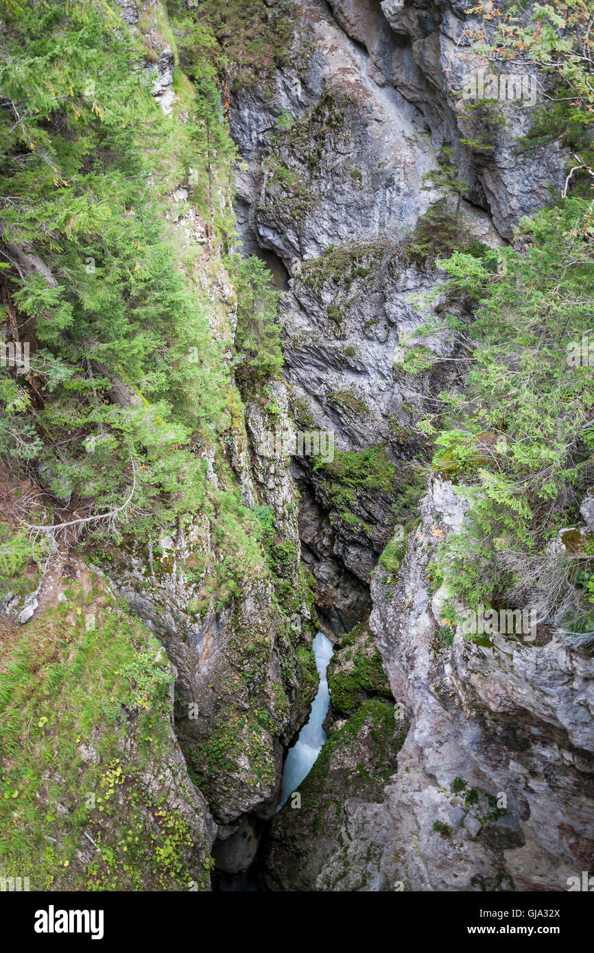 Italien, Südtirol, Dolomiten, Schlucht, Gebirgsbach, Stockfoto