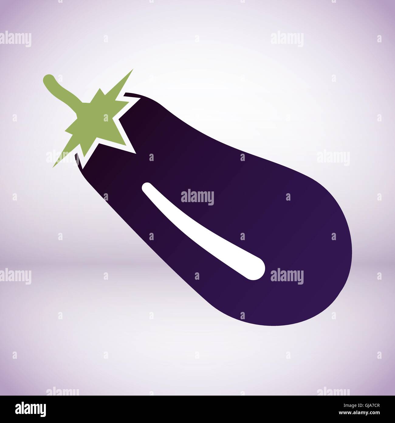 Aubergine Vektor-symbol Stock Vektor