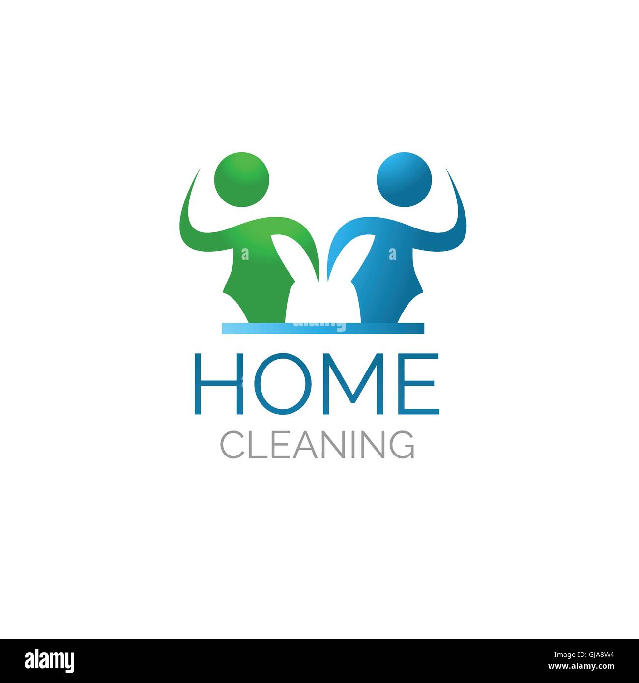 Vektor-Logo-Design-Vorlage. Abbildung der abstrakten Menschen. Stock Vektor