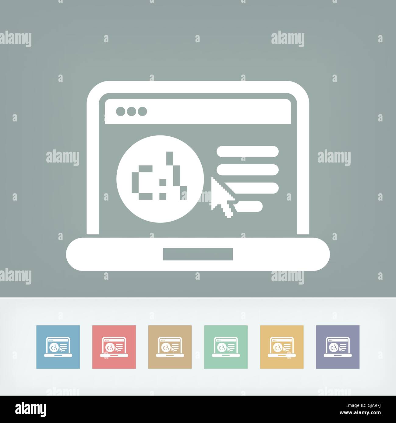 Software Sprache Webseite Symbol Stock Vektor