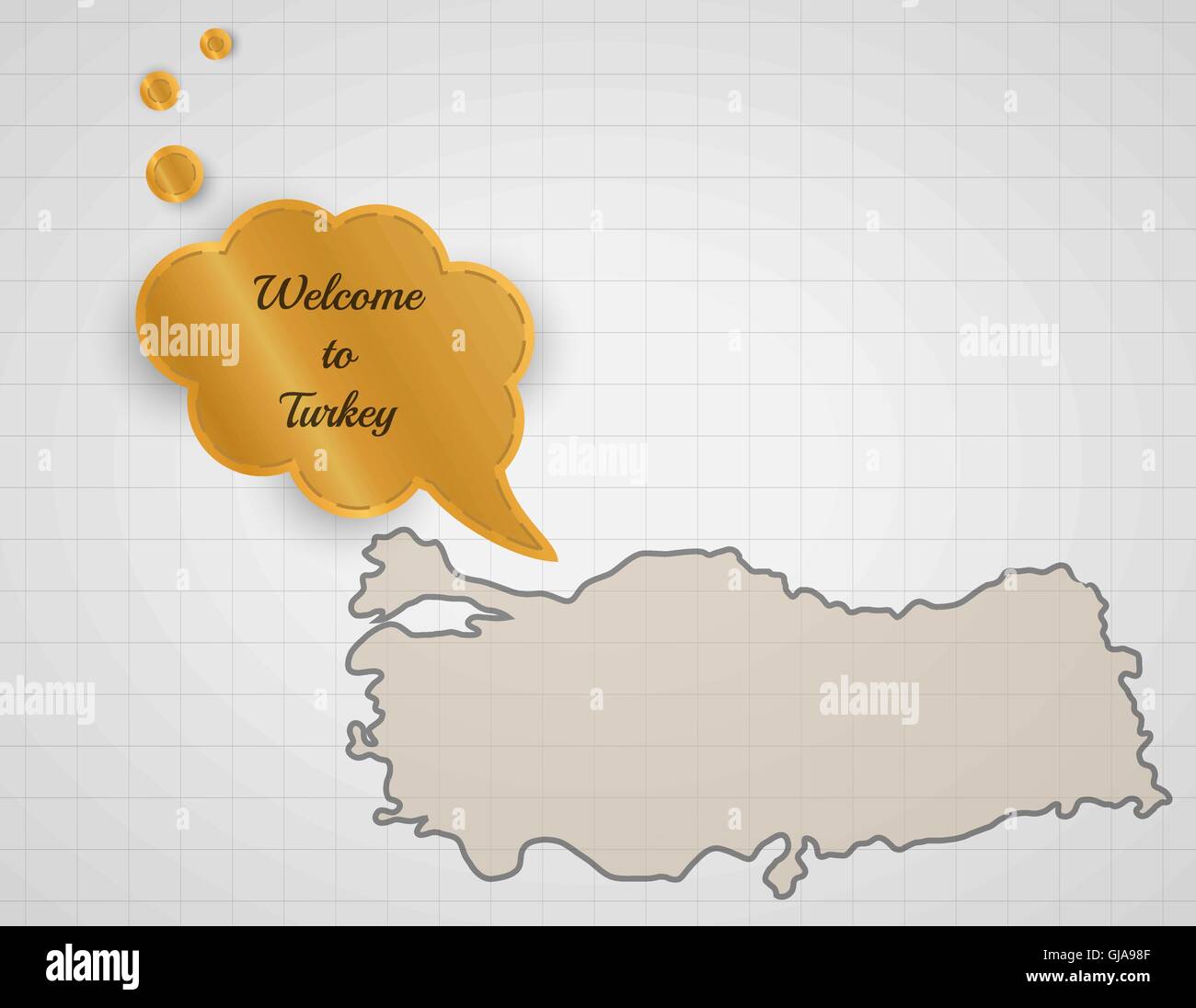 Herzlich Willkommen in der Türkei Stock Vektor