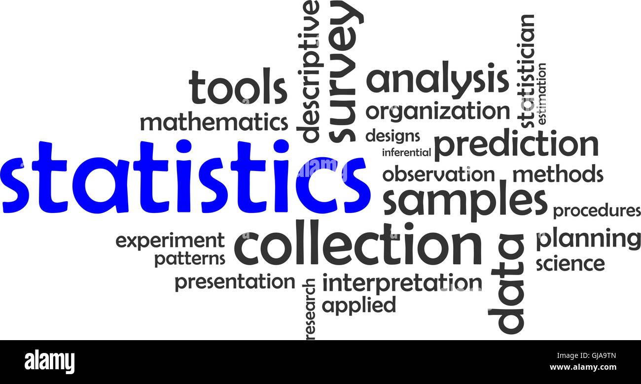 Wortwolke - Statistik Stock Vektor