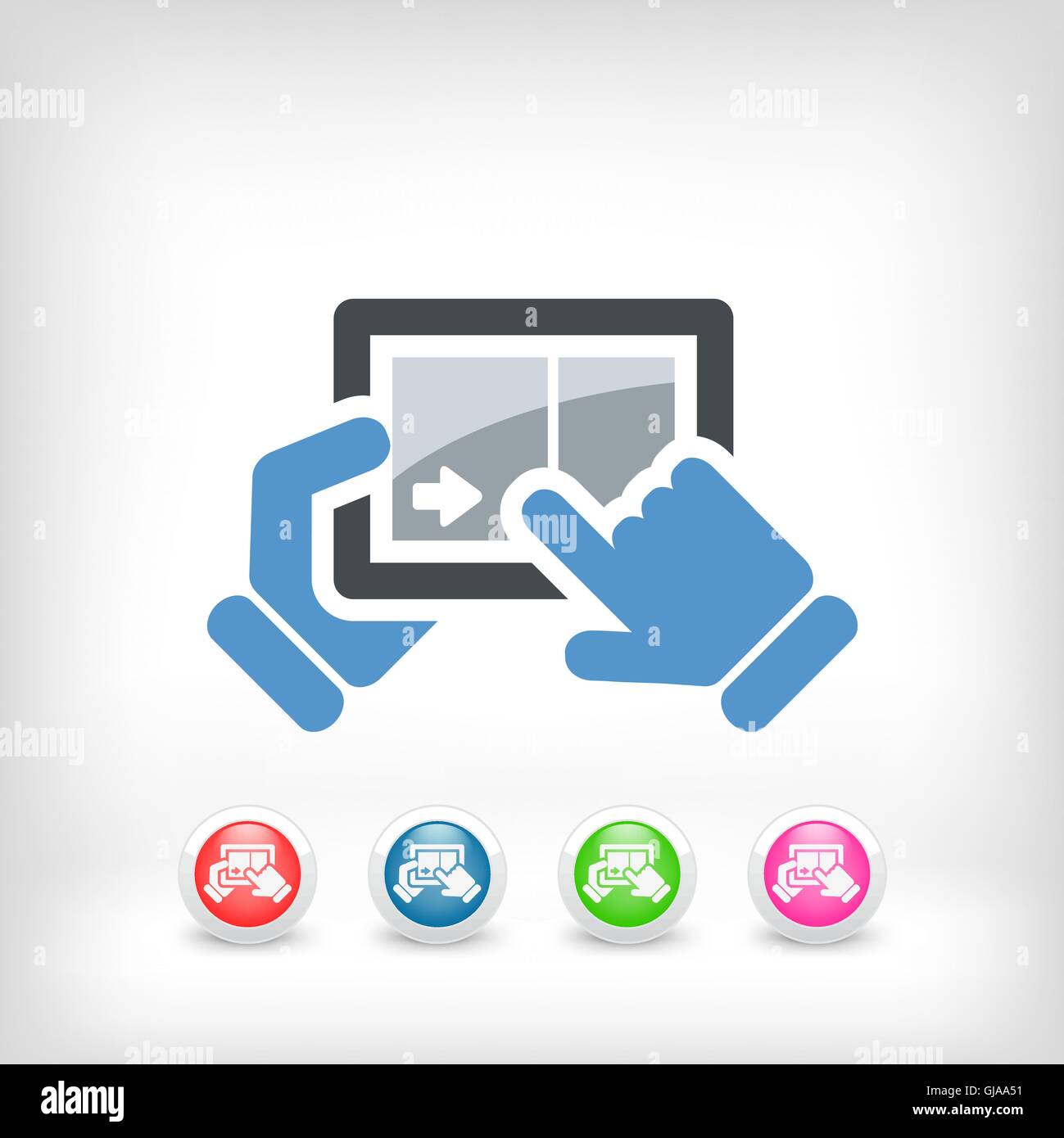 Touchscreen-Schiebe-Symbol Stock Vektor