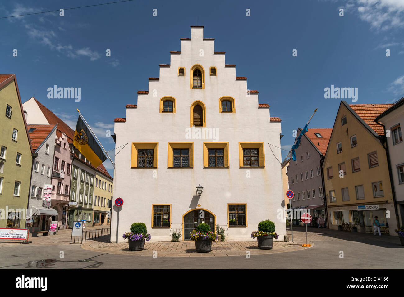 Ballenhaus in der historischen alten Stadt Schongau, Oberbayern, Bayern, Deutschland, Europa Stockfoto