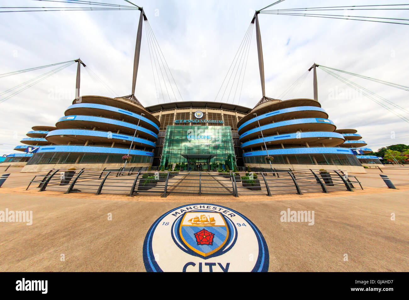 Etihad Stadium ist Heimat von Manchester City englischen Premier League-Fußball-Club, einer der erfolgreichsten Clubs in England. Stockfoto