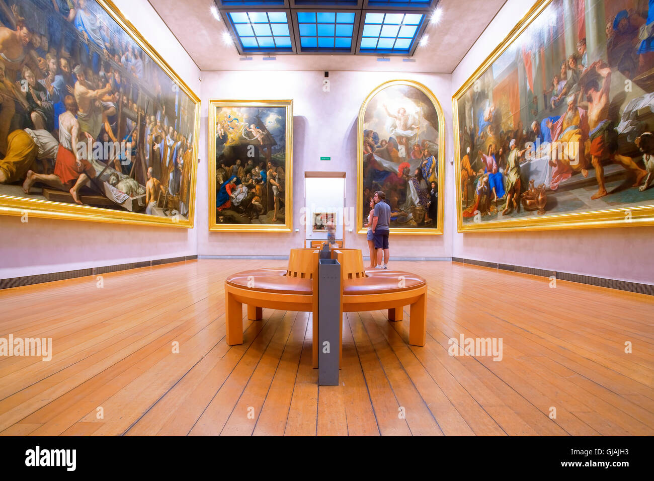 Innere des Museum der schönen Künste in Lyon, Frankreich Stockfoto