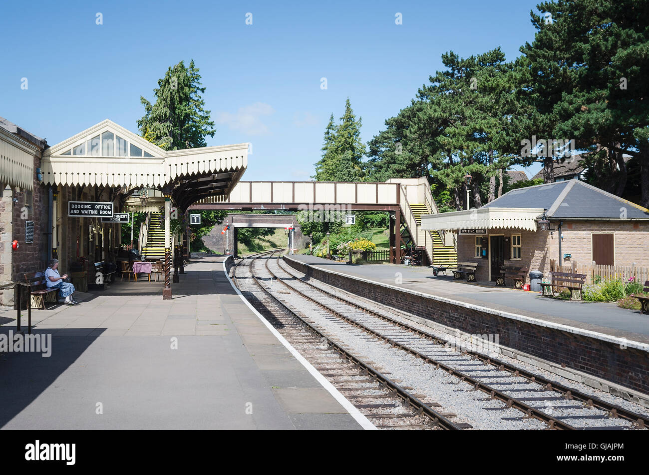 Winchombe Bahnhof in Gloucestershire UK Stockfoto