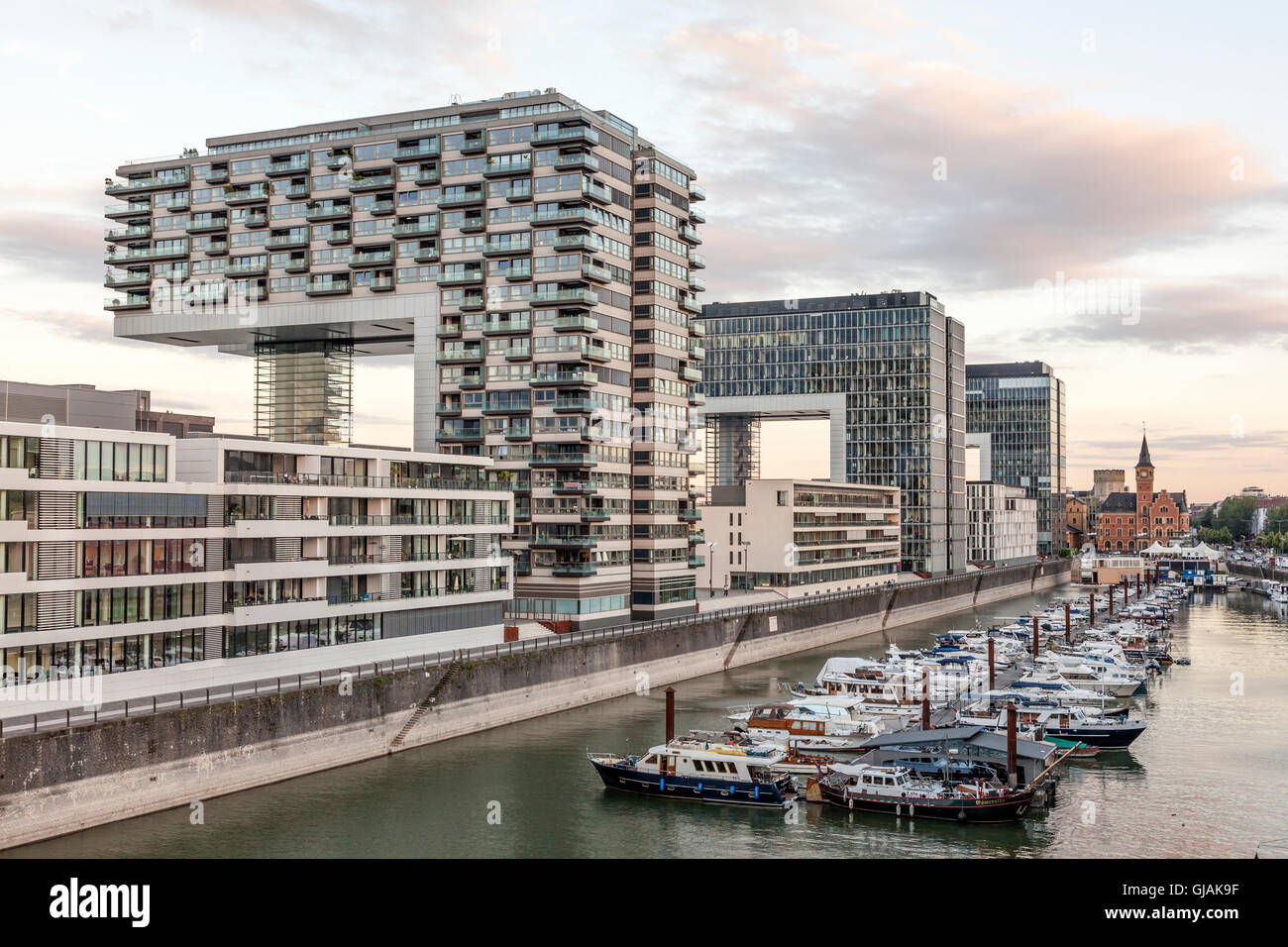 Kran-Häuser in Köln, Deutschland Stockfoto