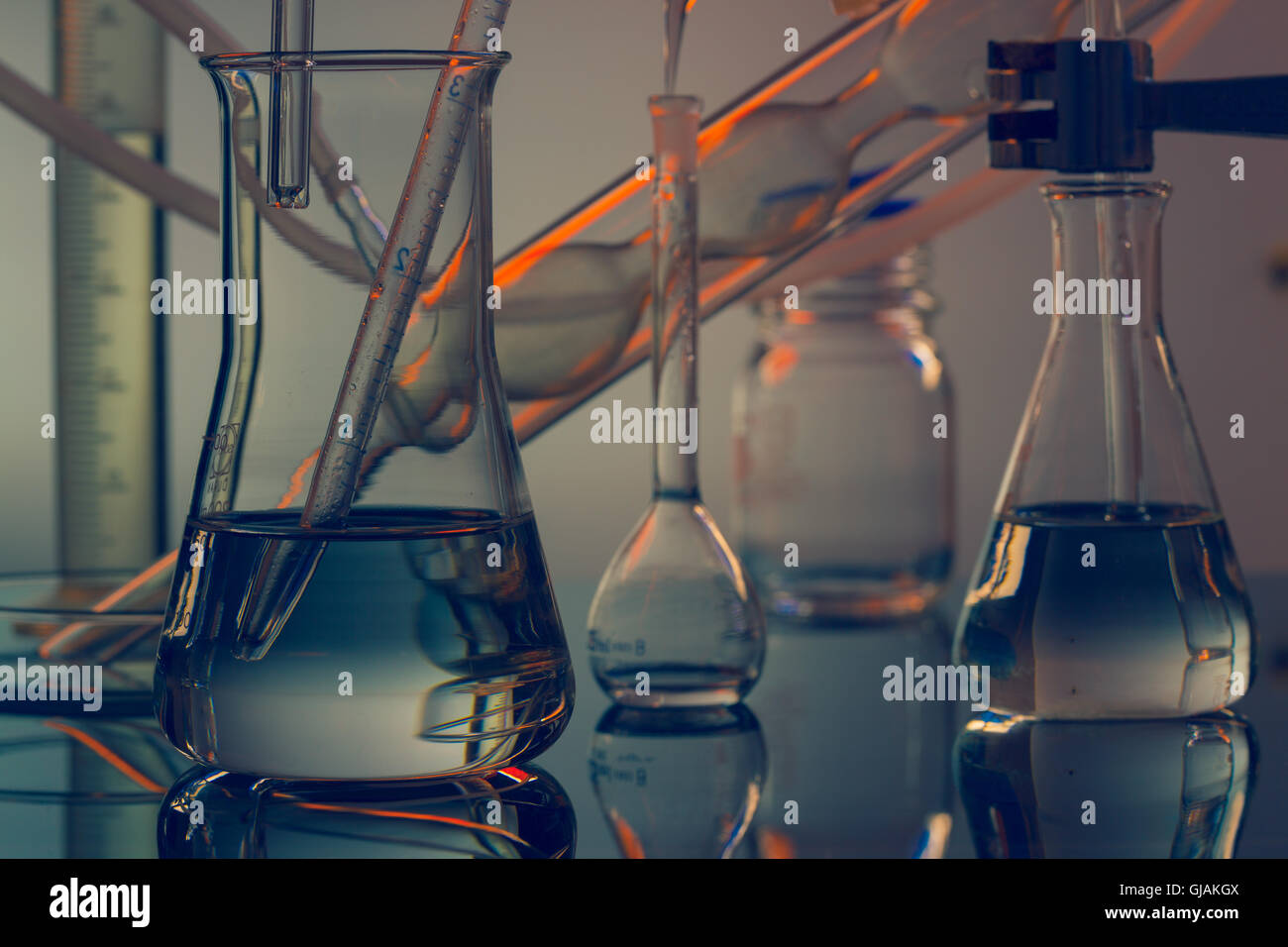 Chemische Wissenschaft Hintergrund Exemplar Stockfoto