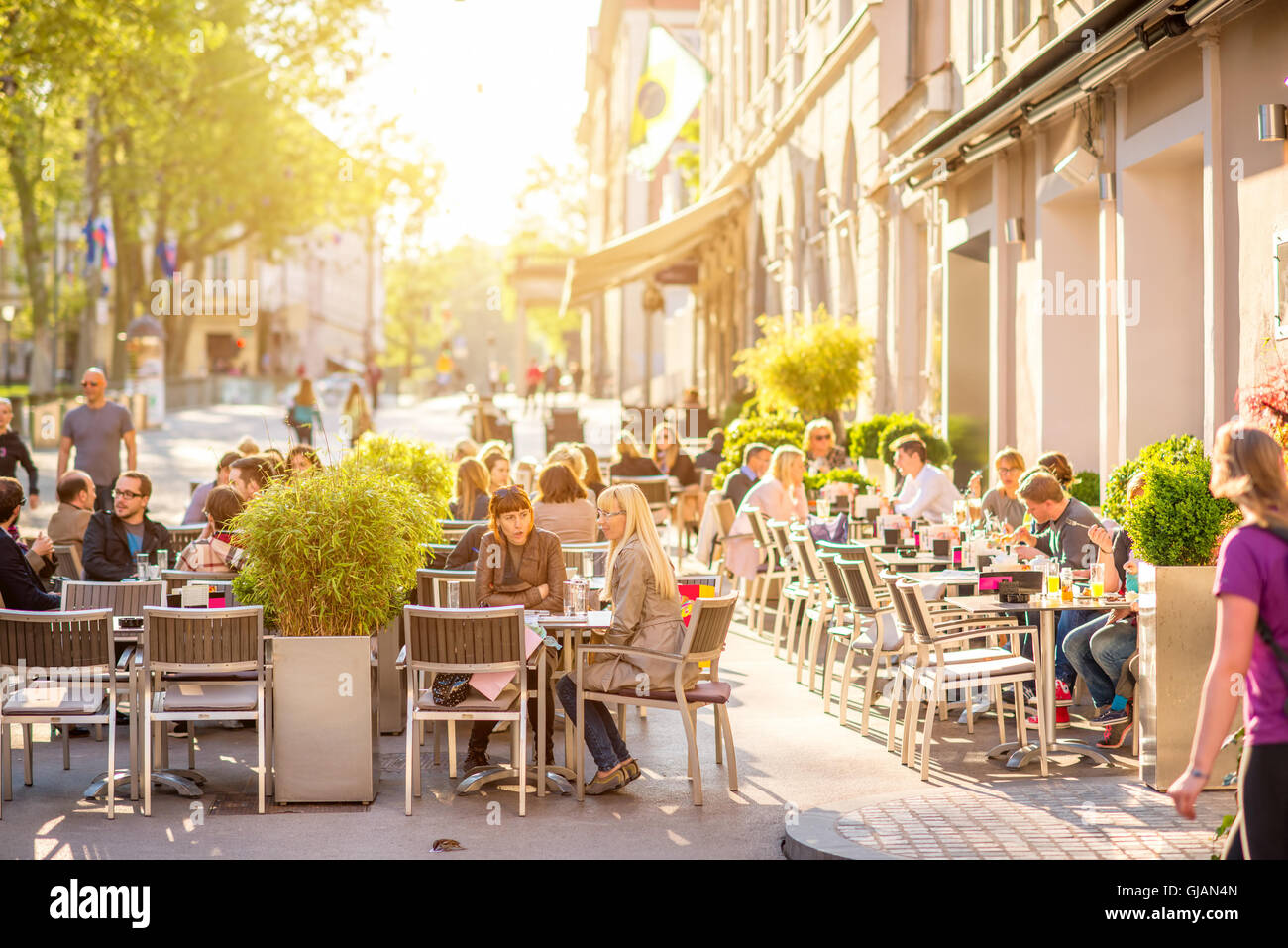 Stadt Ljubljana in Slowenien Stockfoto