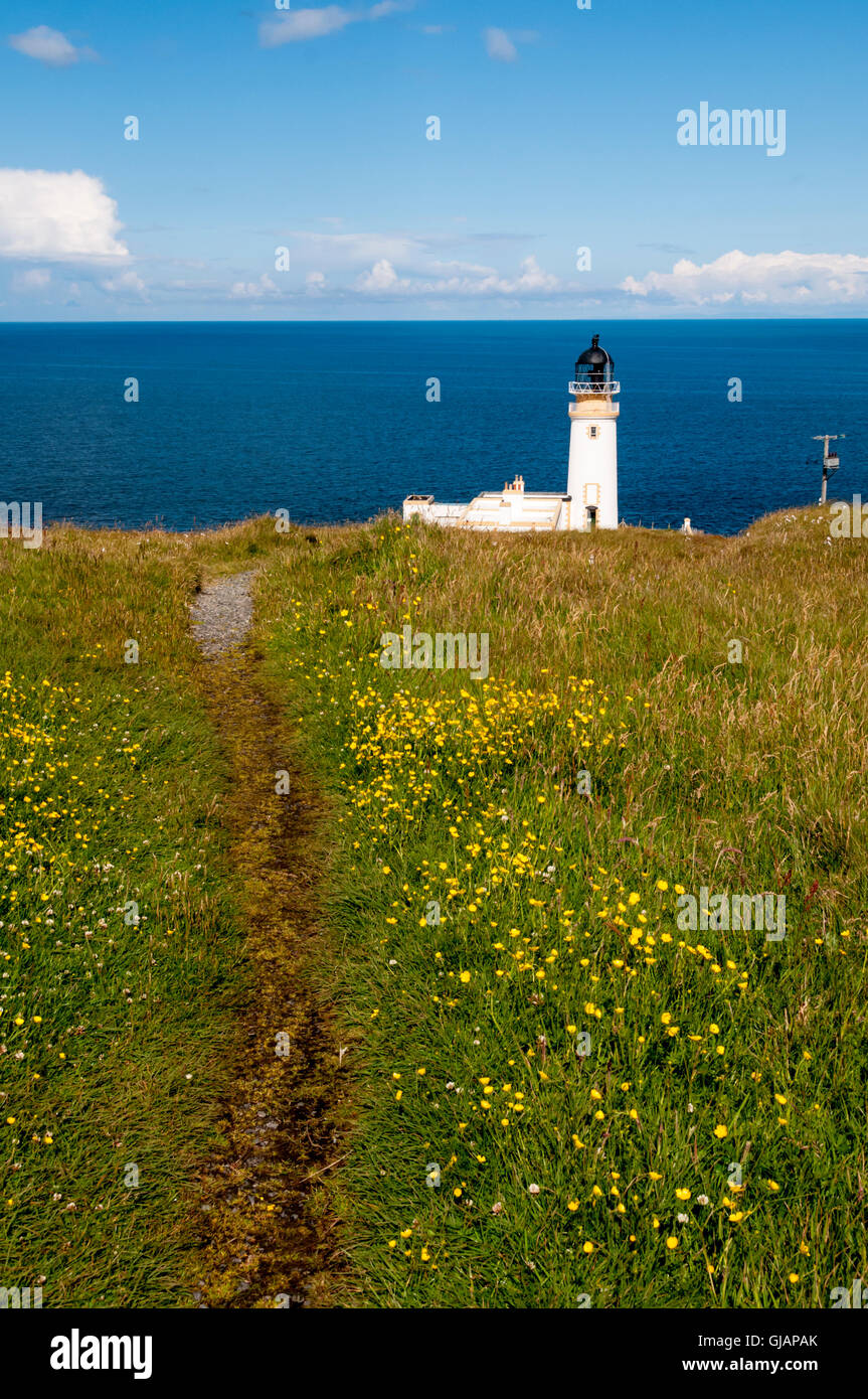 Tiumpan Head Leuchtturm am Ende der Halbinsel "Auge" auf der Isle of Lewis auf den äußeren Hebriden. Stockfoto