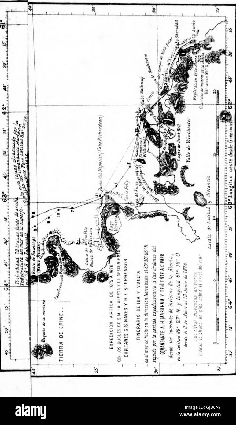 Viajes al Polo Norte Por el Capitán Nares con Los Buques De La Marina real Britanica el 'Alert' y el 'Entdeckung' (1875-1876) y Por le Arzt Nordenskiold auf el 'Vega' (1879-1880) (Mikroform) (1882) Stockfoto