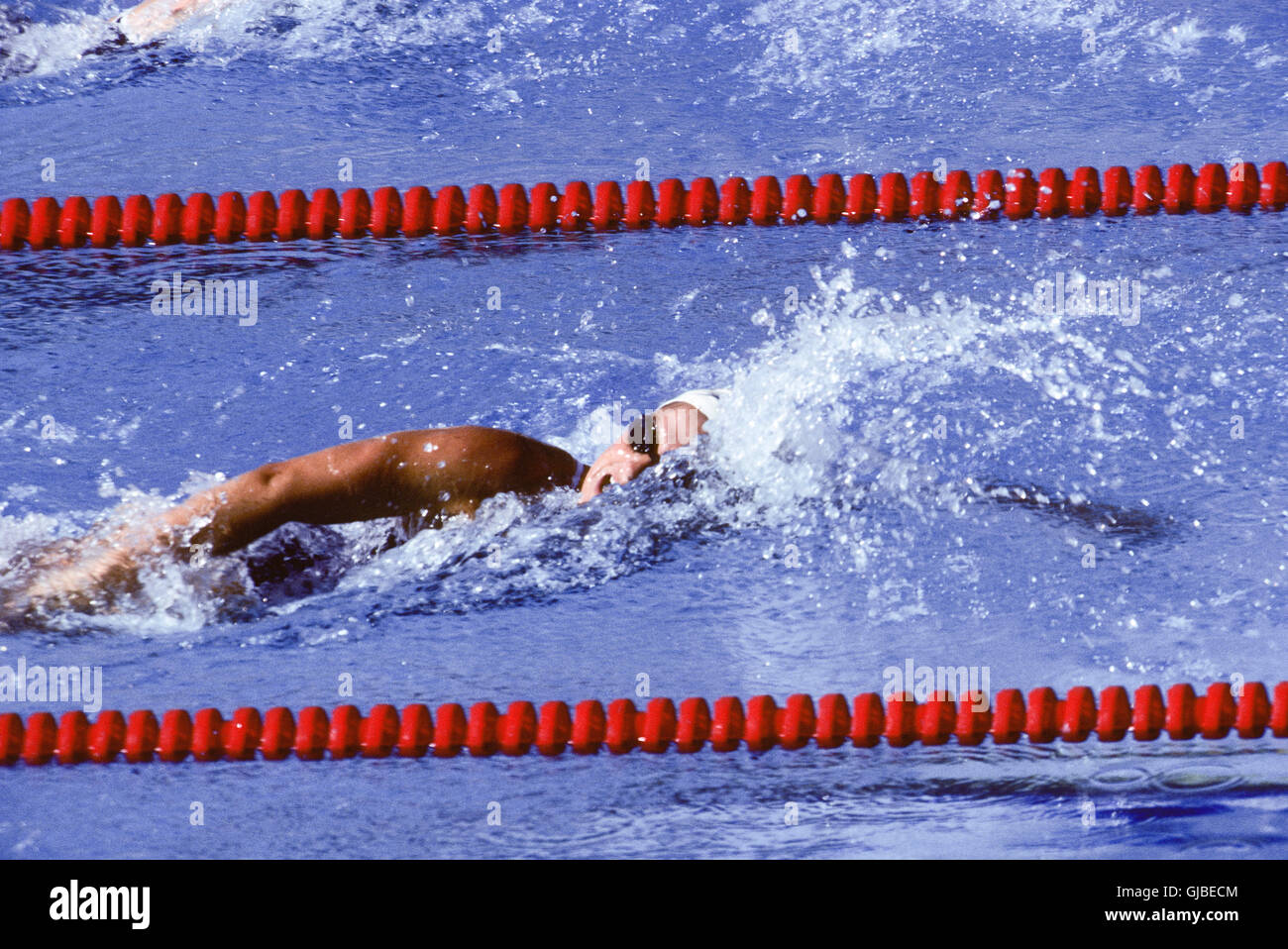 Kalifornien - Los Angeles - 1984 Olympischen Sommerspiele. Frauen schwimmen. Cynthia (Sippy) Woodhead, 200m Freistil Stockfoto