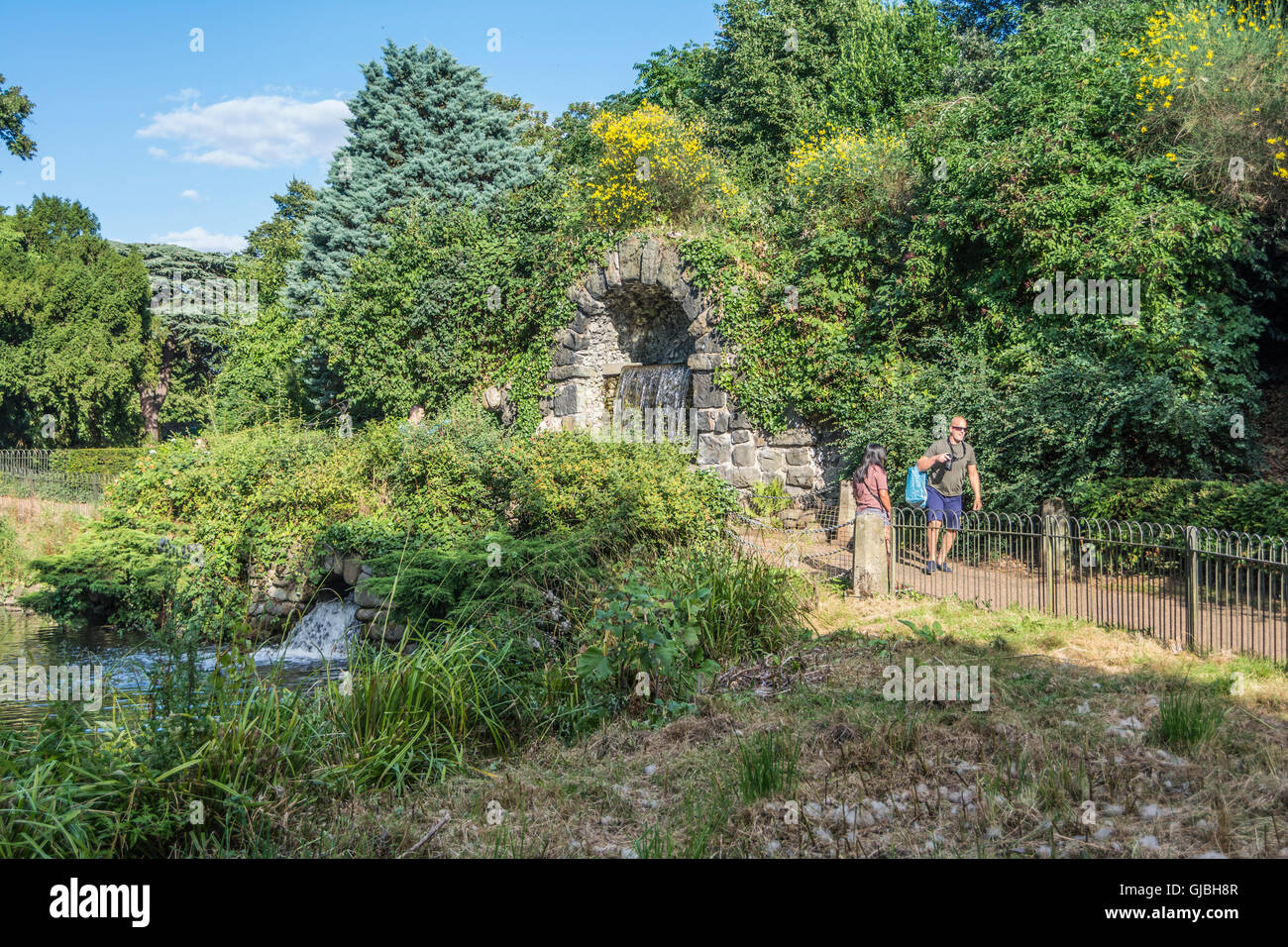 Die zierteich und Gründen der Chiswick House, einem frühen 18 thC Palladian Villa in Chiswick, London, England, Großbritannien Stockfoto