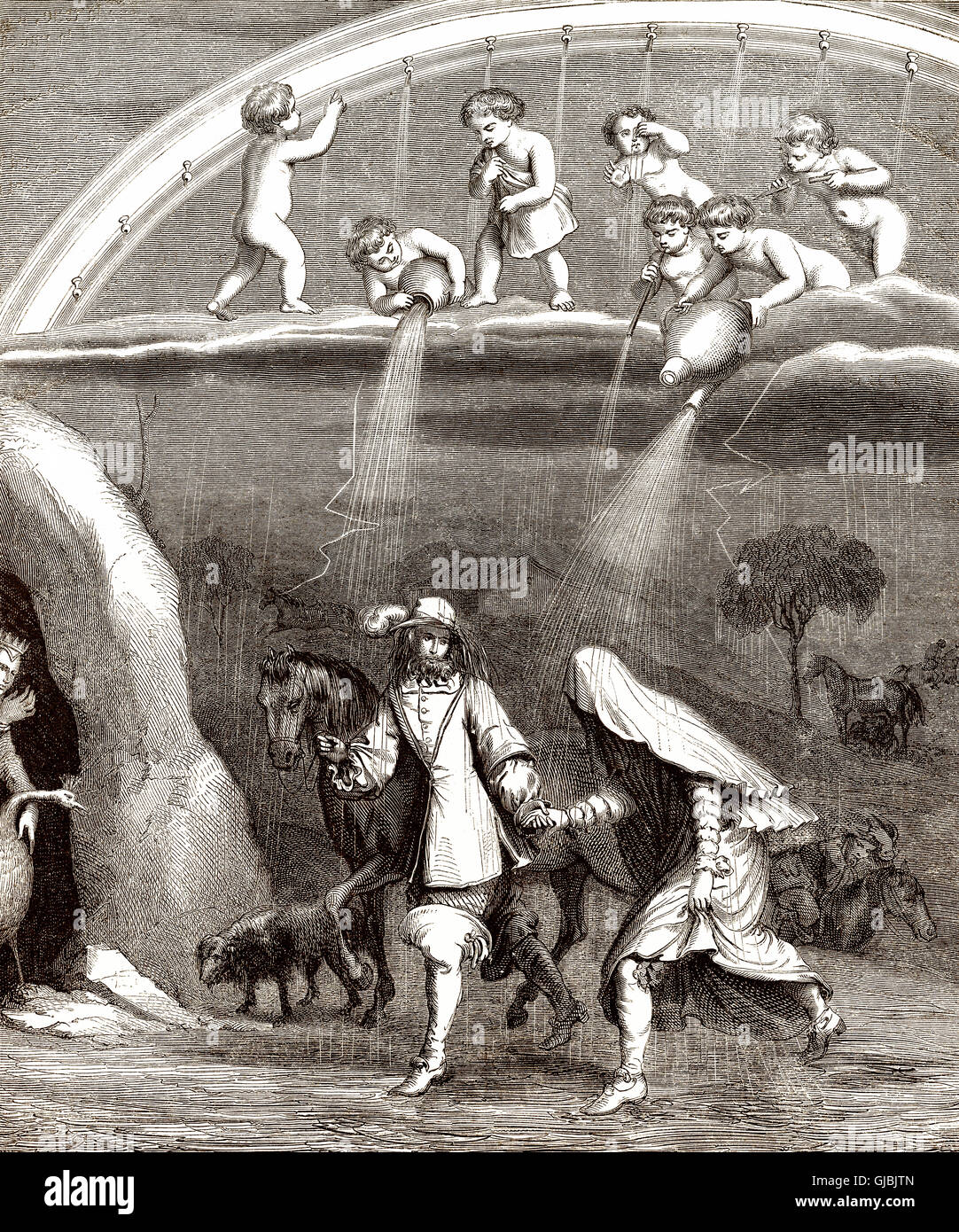 Virgile Travesti, verschleierte Vergil, eine Parodie von Vergils Aeneis geschrieben von Paul Scarron, 17. Jahrhundert Stockfoto