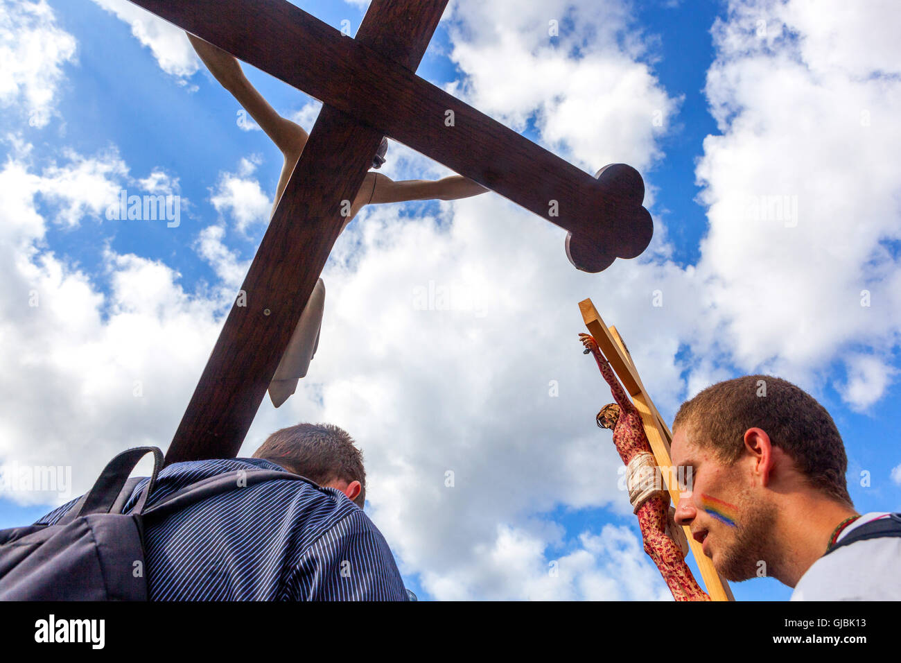 Katholische Christen und Schwule besuchte auch der Stolz von Prag, Tschechische Republik Stockfoto
