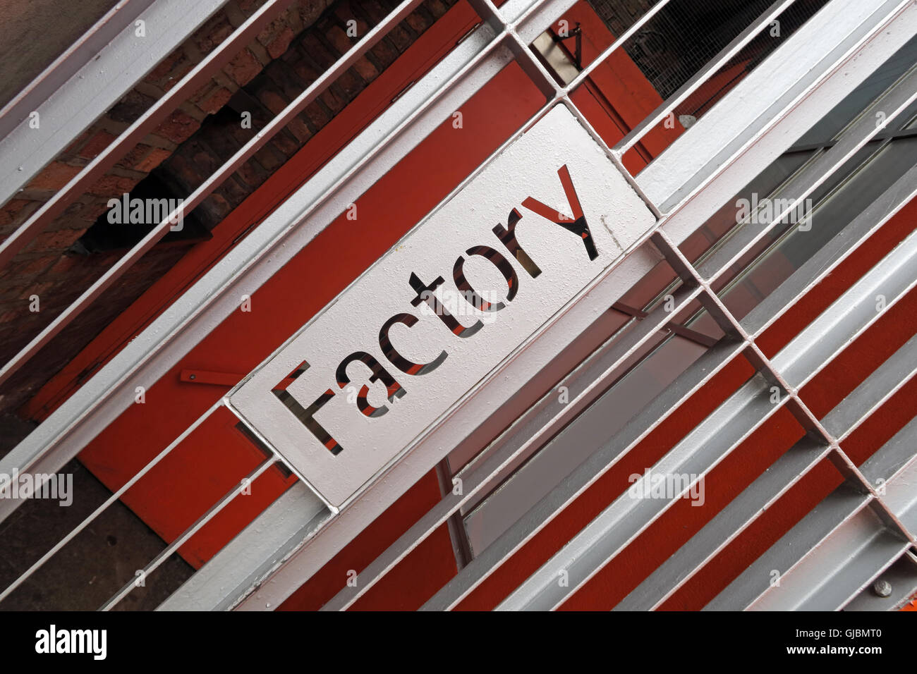Factory Records Büros FACT251, 118 Prinzessin St, Manchester M1 7EN, England, UK Stockfoto