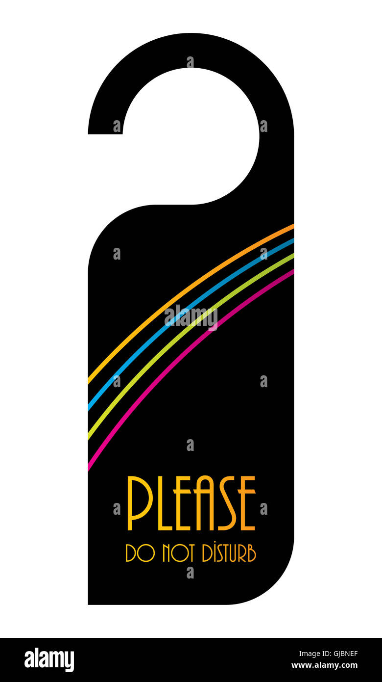 Türschild, Vektor-Design nicht stören Stockfoto