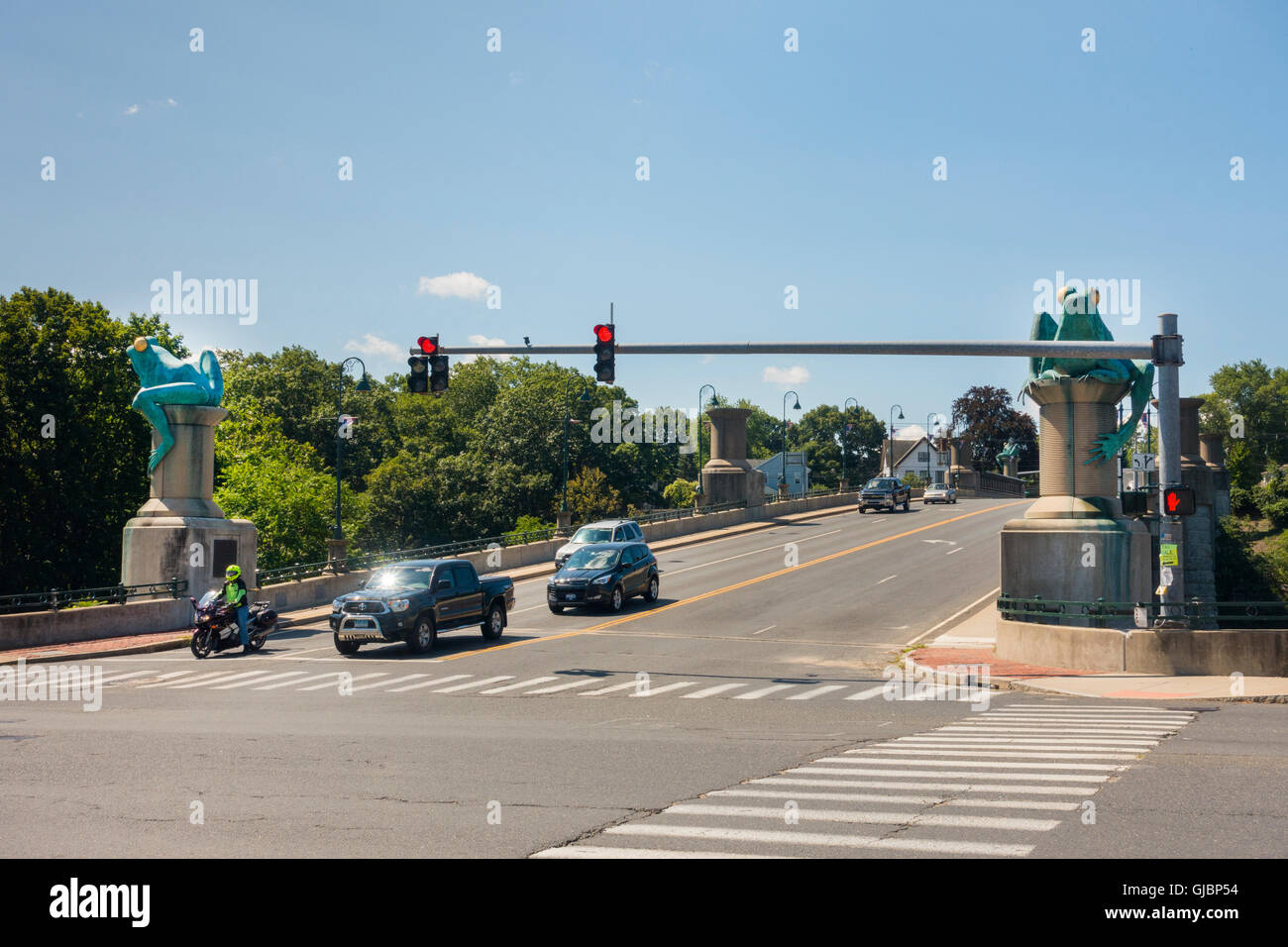 Frosch-Brücke Willimantic CT Stockfoto