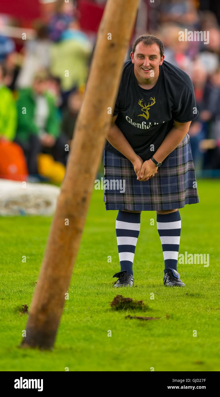 Ballater, Aberdeenshire, Schottland, Großbritannien. 11. August 2016. Dies ist eine Szene aus die Aktivitäten in Ballater Highland Games. Stockfoto
